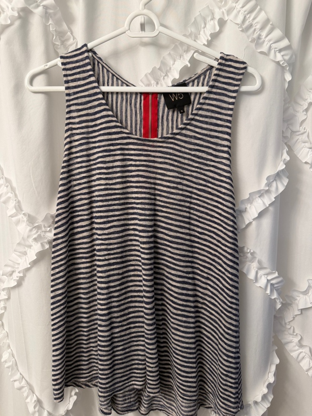 W5 Navy and White Striped Tank Top
